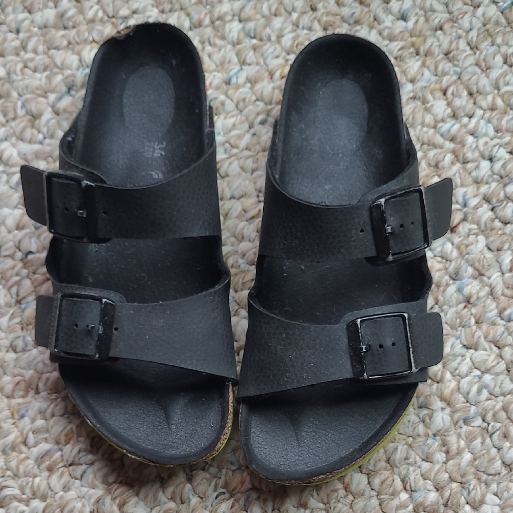 Birkenstock Kids Black Double Strap Sandals